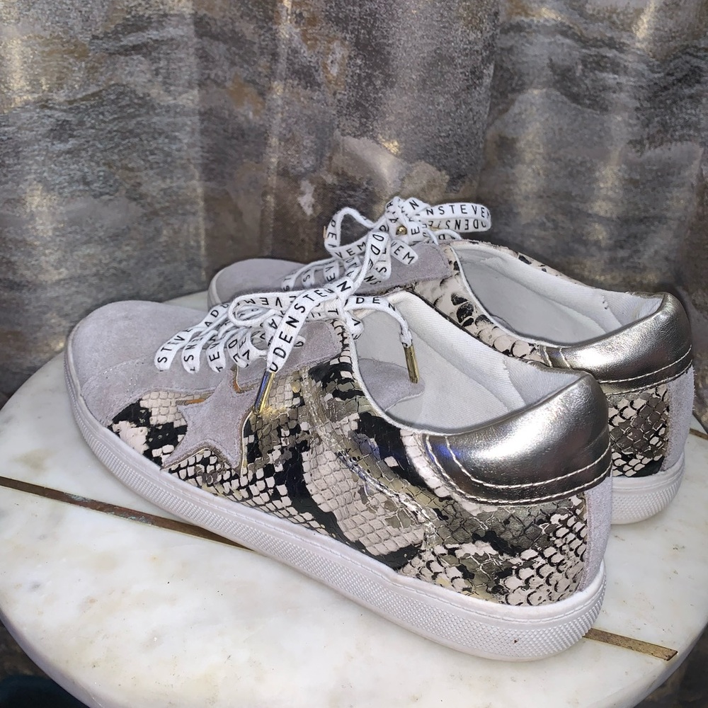 Steve Madden Star Python Snake Sneakers Amalfi Si… - image 4